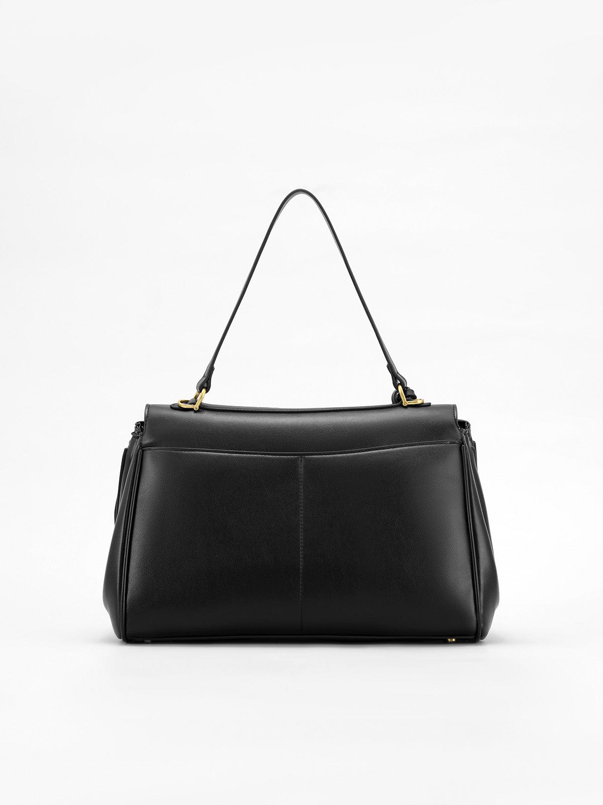 Amelia | Black Structured Leather Handbag – Elegant & Timeless - in Black | Arvea Bags