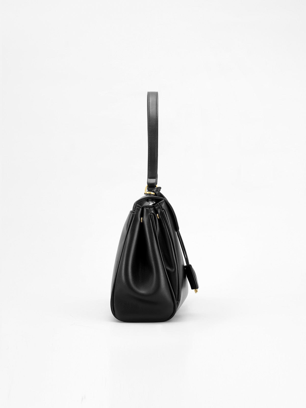 Amelia | Black Structured Leather Handbag – Elegant & Timeless - in Black | Arvea Bags