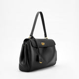 Amelia | Black Structured Leather Handbag – Elegant & Timeless - in Black | Arvea Bags