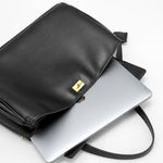 Amelia | Black Structured Leather Handbag – Elegant & Timeless - in Black | Arvea Bags