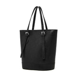 Amelia | Brown Leather Bucket Bag – Sleek & Sophisticated - in Black | Arvea Bags