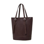 Amelia | Brown Leather Bucket Bag – Sleek & Sophisticated - in Dark Brown | Arvea Bags