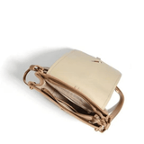 Amelie | Luxe Two - Tone Leather Saddle Bag – Classic & Chic - in Khaki | Arvea Bags