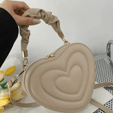 Amour | Brown Heart - Shaped Leather Bag – Playful & Chic - in Black | Arvea Bags