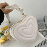 Amour | Brown Heart - Shaped Leather Bag – Playful & Chic - in Black | Arvea Bags