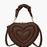 Amour | Brown Heart - Shaped Leather Bag – Playful & Chic - in Brown | Arvea Bags