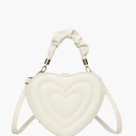 Amour | Brown Heart - Shaped Leather Bag – Playful & Chic - in Light Beige | Arvea Bags