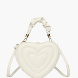 Amour | Brown Heart - Shaped Leather Bag – Playful & Chic - in Light Beige | Arvea Bags