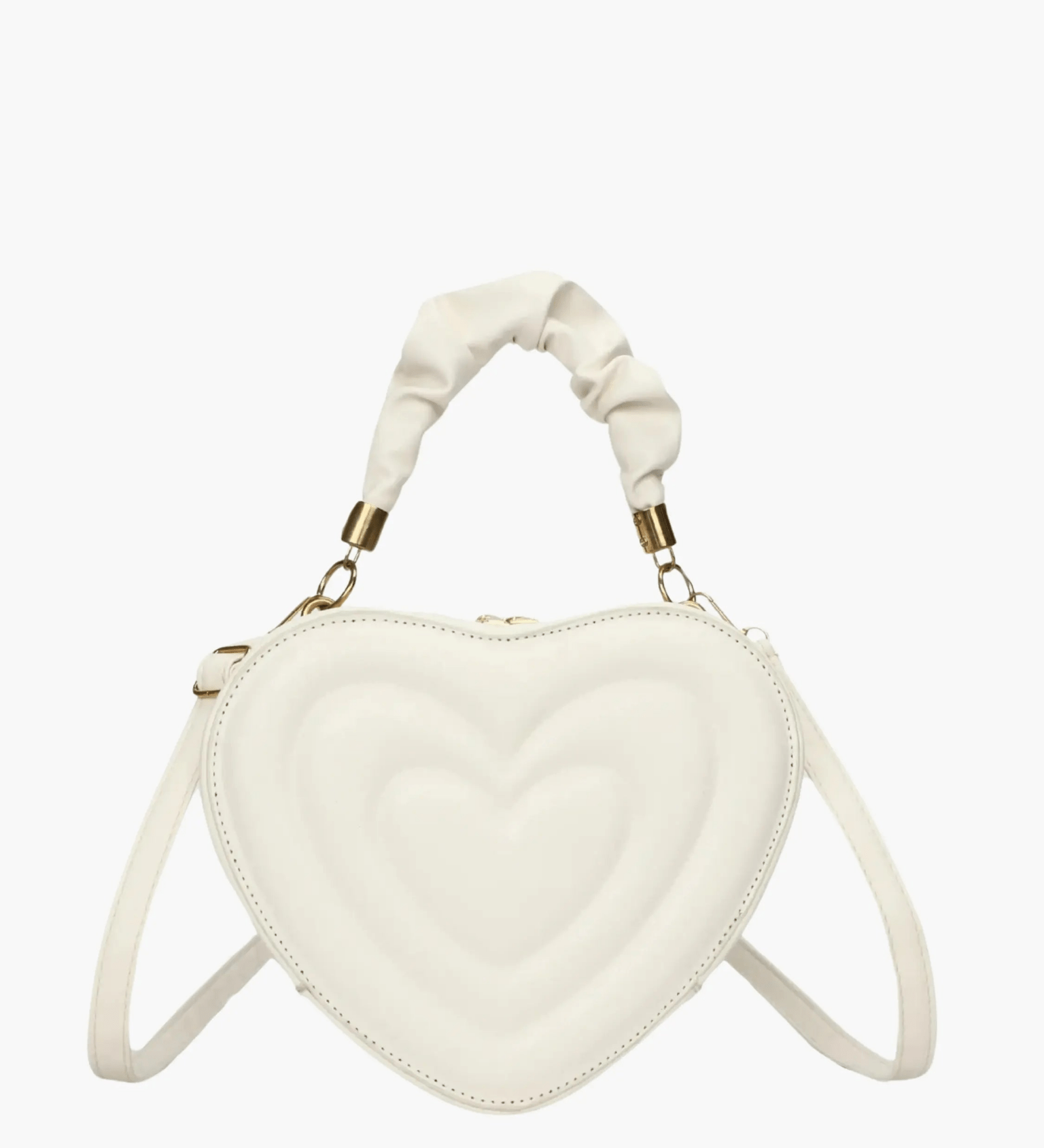 Amour | Brown Heart - Shaped Leather Bag – Playful & Chic - in Light Beige | Arvea Bags