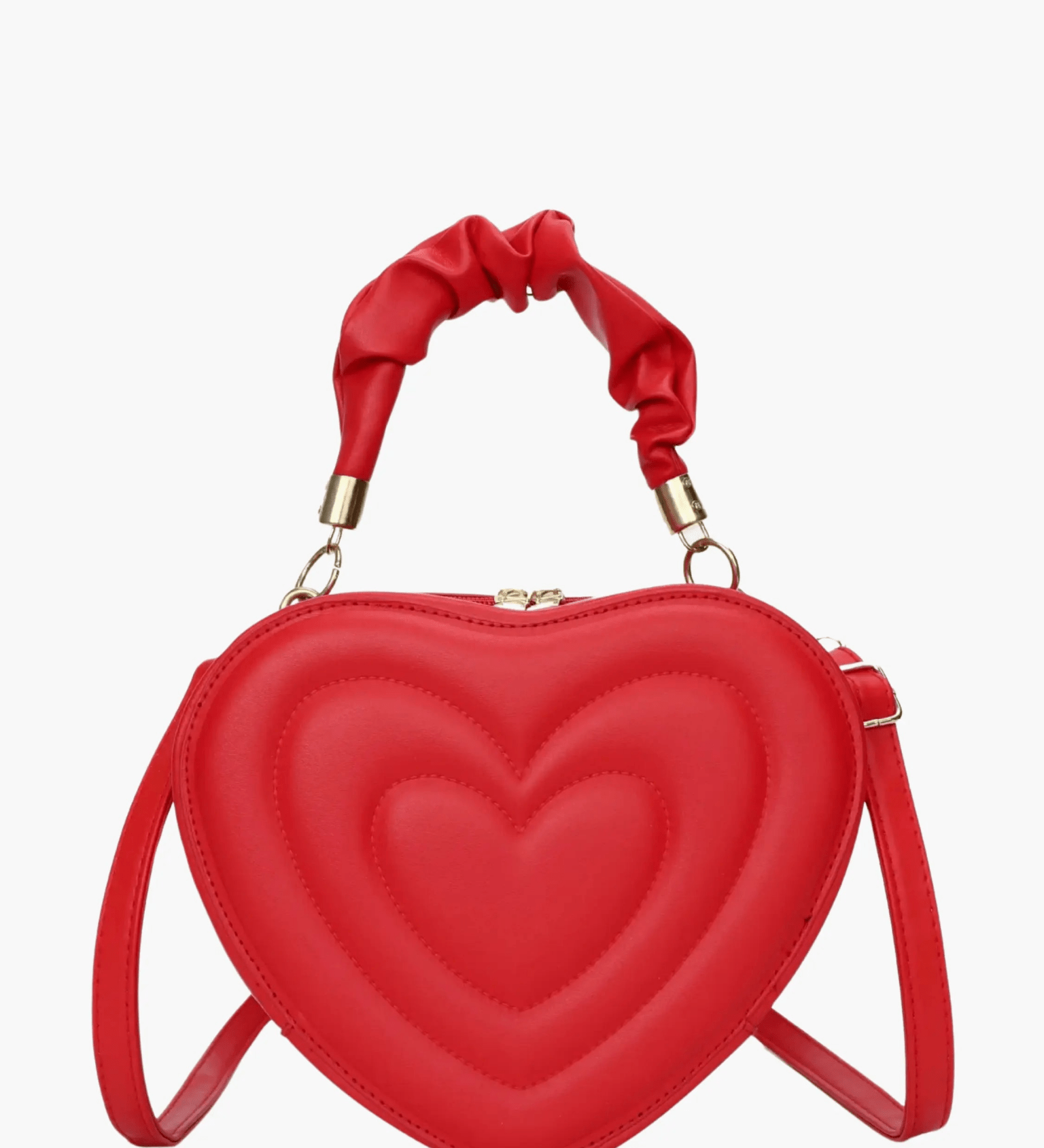 Amour | Brown Heart - Shaped Leather Bag – Playful & Chic - in Red | Arvea Bags