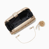 Anastasia | Gold Crystal Embellished Evening Handbag – Royal Elegance - in Gold | Arvea Bags
