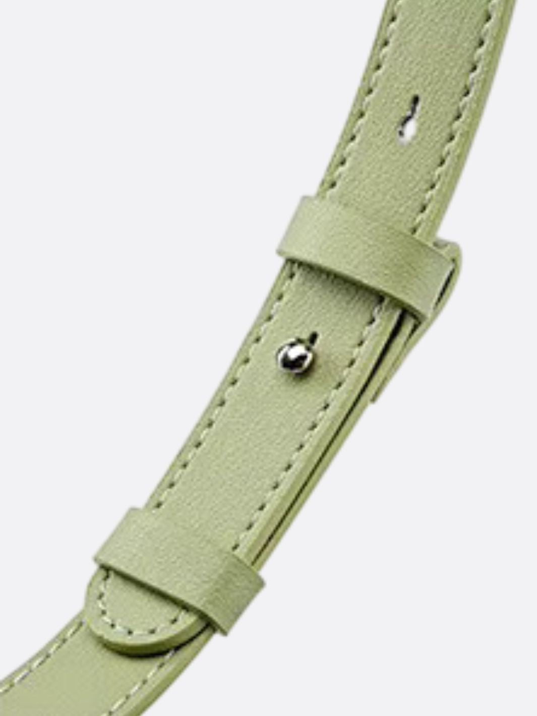Arden Woven Crescent Bag – Genuine Leather Shoulder Bag - in Green | Arvea Bags