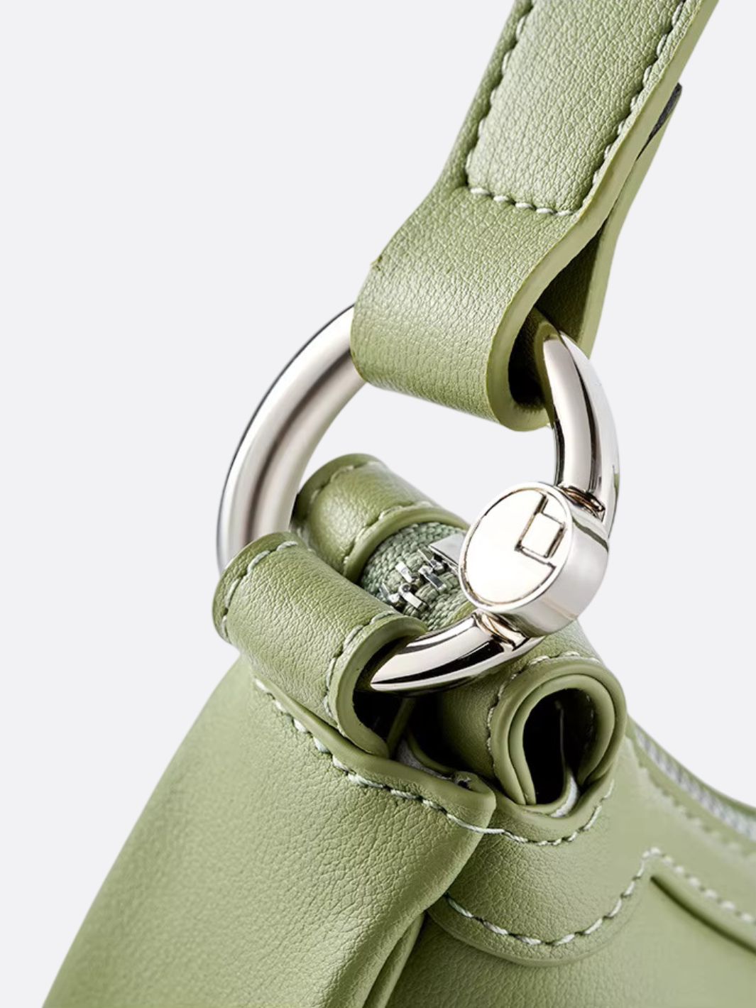 Arden Woven Crescent Bag – Genuine Leather Shoulder Bag - in Green | Arvea Bags