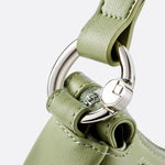 Arden Woven Crescent Bag – Genuine Leather Shoulder Bag - in Green | Arvea Bags