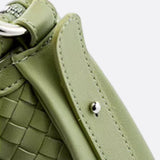 Arden Woven Crescent Bag – Genuine Leather Shoulder Bag - in Green | Arvea Bags
