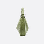 Arden Woven Crescent Bag – Genuine Leather Shoulder Bag - in Green | Arvea Bags