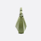 Arden Woven Crescent Bag – Genuine Leather Shoulder Bag - in Green | Arvea Bags