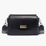 Aria | Black Leather Crossbody Bag – Modern & Chic - in Black | Arvea Bags