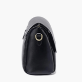 Aria | Black Leather Crossbody Bag – Modern & Chic - in Black | Arvea Bags