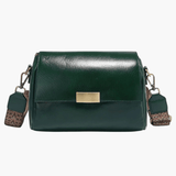Aria | Black Leather Crossbody Bag – Modern & Chic - in Dark Green | Arvea Bags