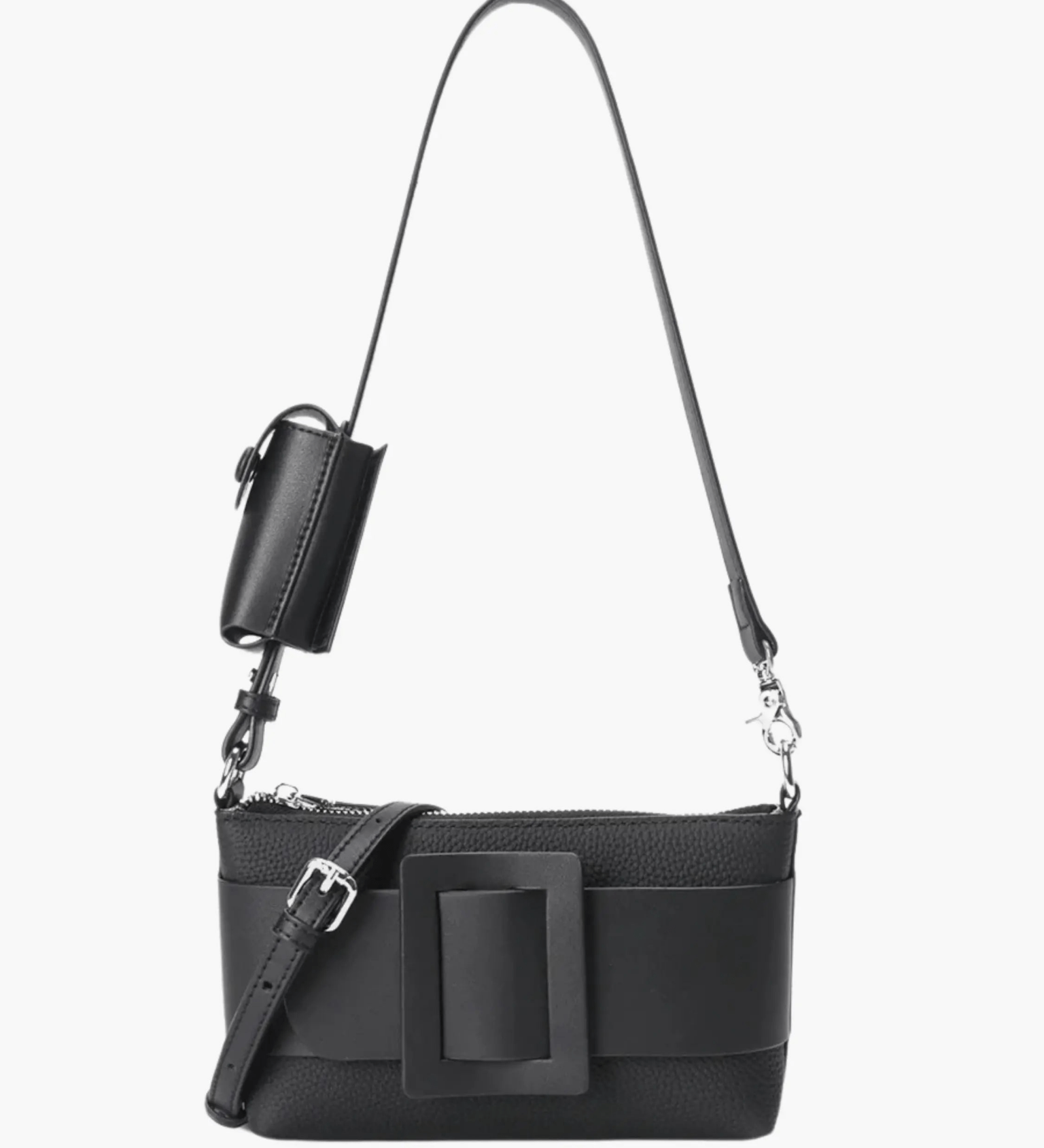 Aria | Blue Buckle Crossbody Bag – Modern & Versatile - in Black | Arvea Bags