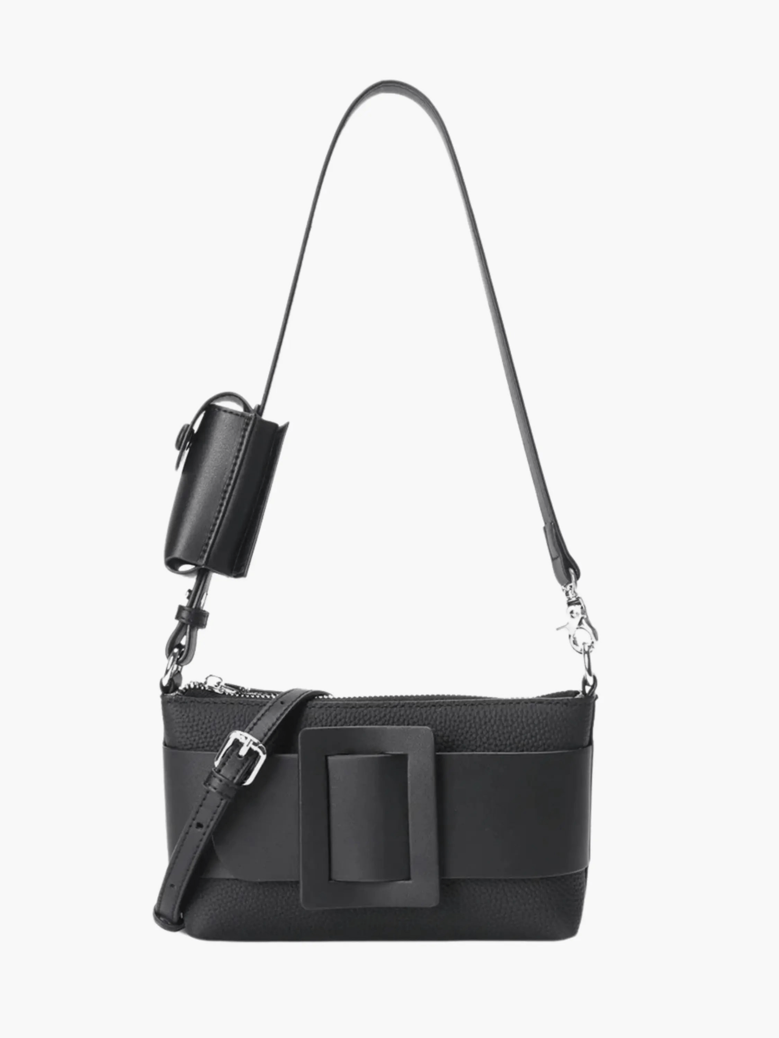 Aria | Blue Buckle Crossbody Bag – Modern & Versatile - in Black | Arvea Bags
