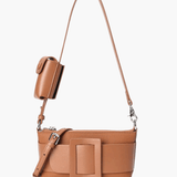 Aria | Blue Buckle Crossbody Bag – Modern & Versatile - in Brown | Arvea Bags