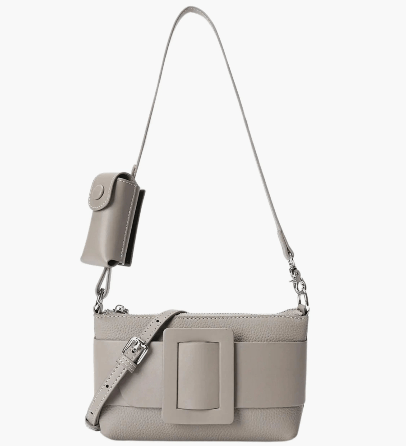 Aria | Blue Buckle Crossbody Bag – Modern & Versatile - in Grey | Arvea Bags
