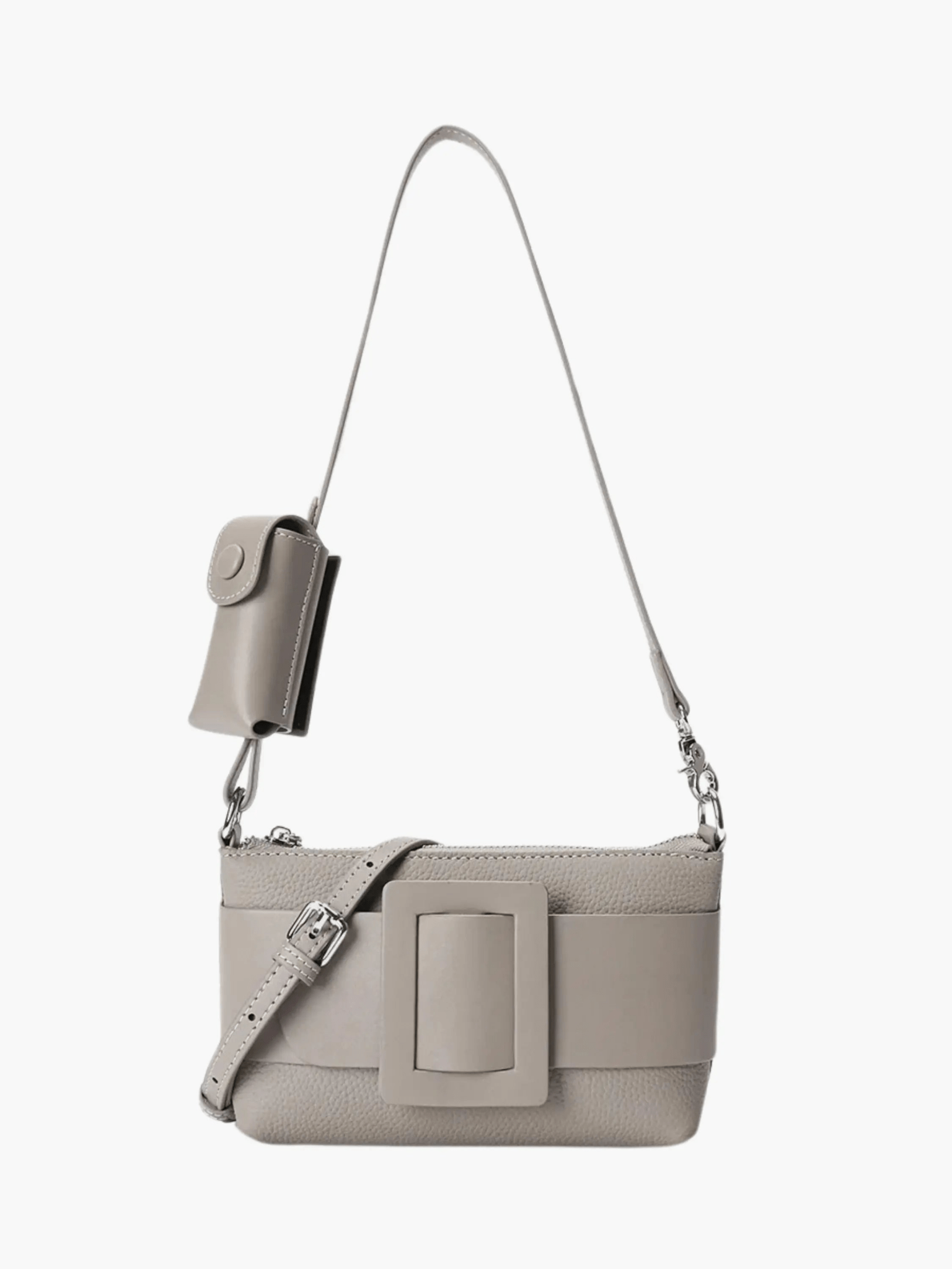 Aria | Blue Buckle Crossbody Bag – Modern & Versatile - in Grey | Arvea Bags