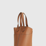 Aria | Classic Tan Leather Bucket Bag – Effortless Sophistication - in Beige | Arvea Bags