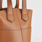 Aria | Classic Tan Leather Bucket Bag – Effortless Sophistication - in Beige | Arvea Bags