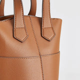 Aria | Classic Tan Leather Bucket Bag – Effortless Sophistication - in Beige | Arvea Bags