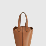 Aria | Classic Tan Leather Bucket Bag – Effortless Sophistication - in Beige | Arvea Bags