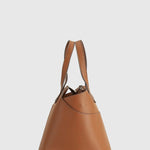 Aria | Classic Tan Leather Bucket Bag – Effortless Sophistication - in Beige | Arvea Bags