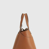 Aria | Classic Tan Leather Bucket Bag – Effortless Sophistication - in Beige | Arvea Bags