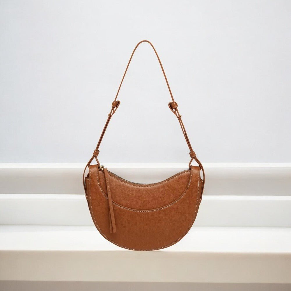 Aria | Tan Saddle Crossbody Bag – Classic & Versatile - in Black | Arvea Bags