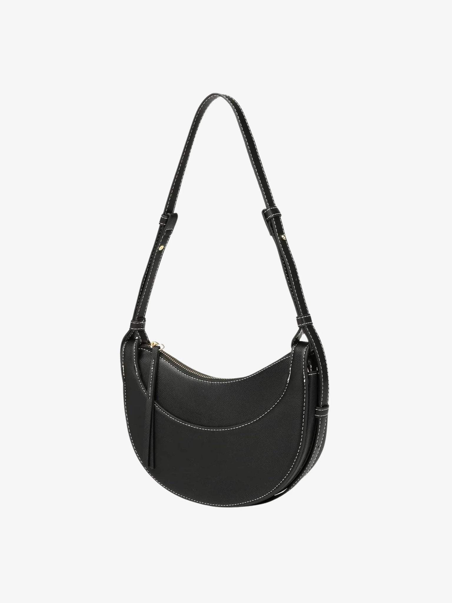 Aria | Tan Saddle Crossbody Bag – Classic & Versatile - in Black | Arvea Bags