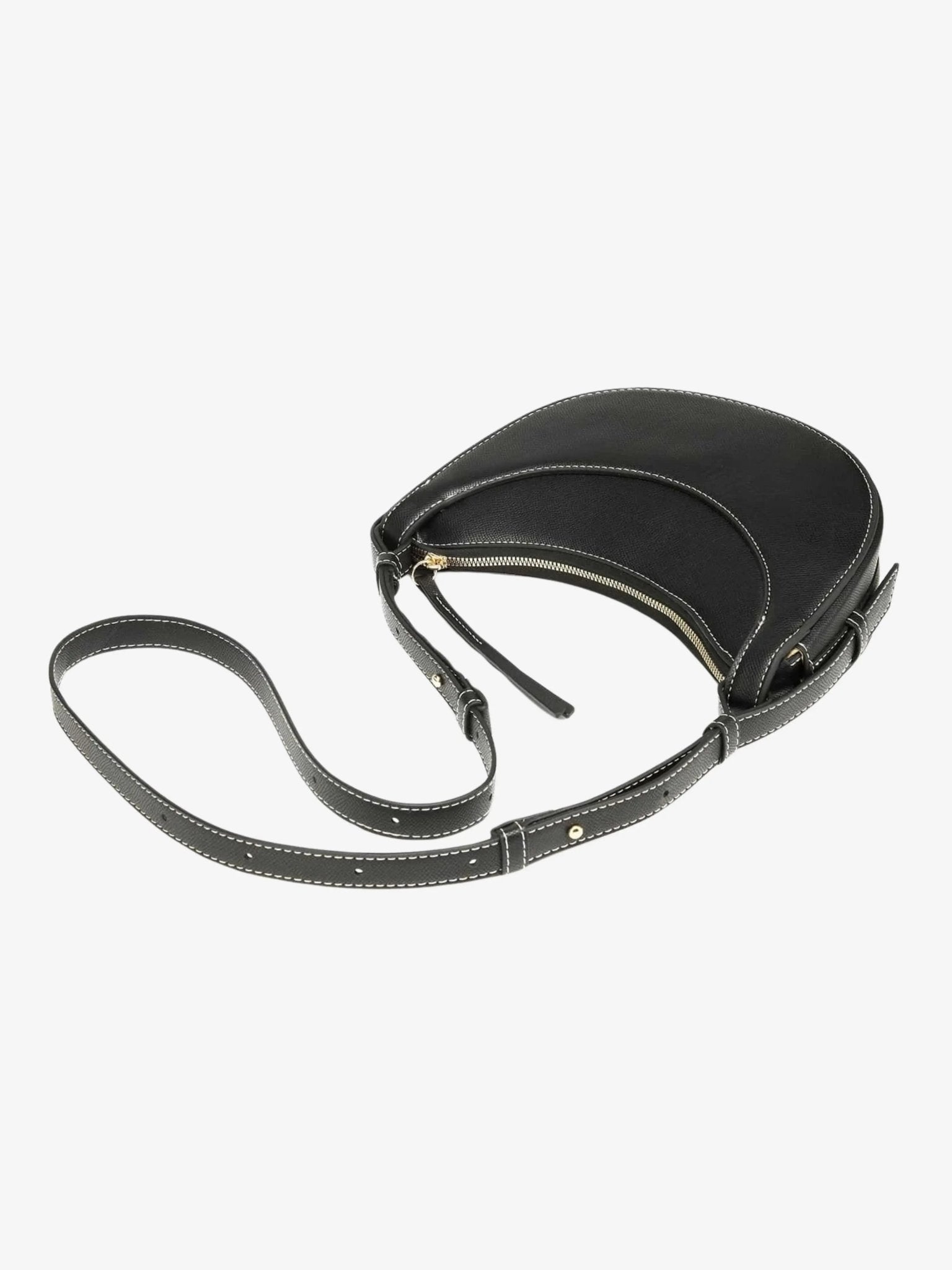 Aria | Tan Saddle Crossbody Bag – Classic & Versatile - in Black | Arvea Bags