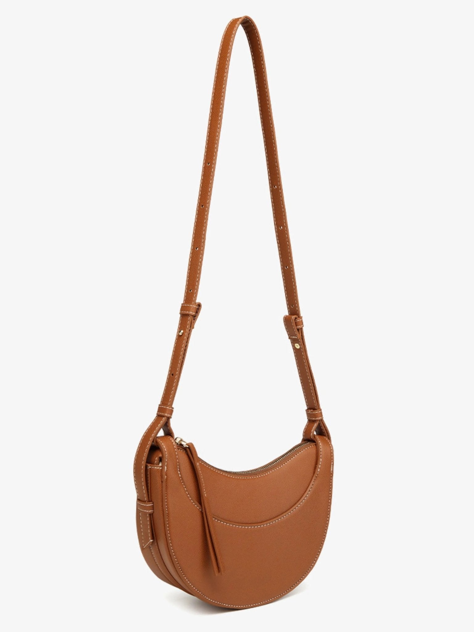 Aria | Tan Saddle Crossbody Bag – Classic & Versatile - in Tan Brown | Arvea Bags