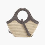 Astrid Woven Bag with Handle – Stylish Everyday Handbag with Textured Design - in Brown | Arvea Bags