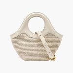 Astrid Woven Bag with Handle – Stylish Everyday Handbag with Textured Design - in White | Arvea Bags