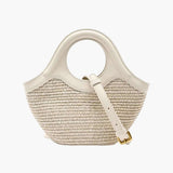 Astrid Woven Bag with Handle – Stylish Everyday Handbag with Textured Design - in White | Arvea Bags