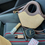 Astrid Woven Bag with Handle – Stylish Everyday Handbag with Textured Design - in White | Arvea Bags