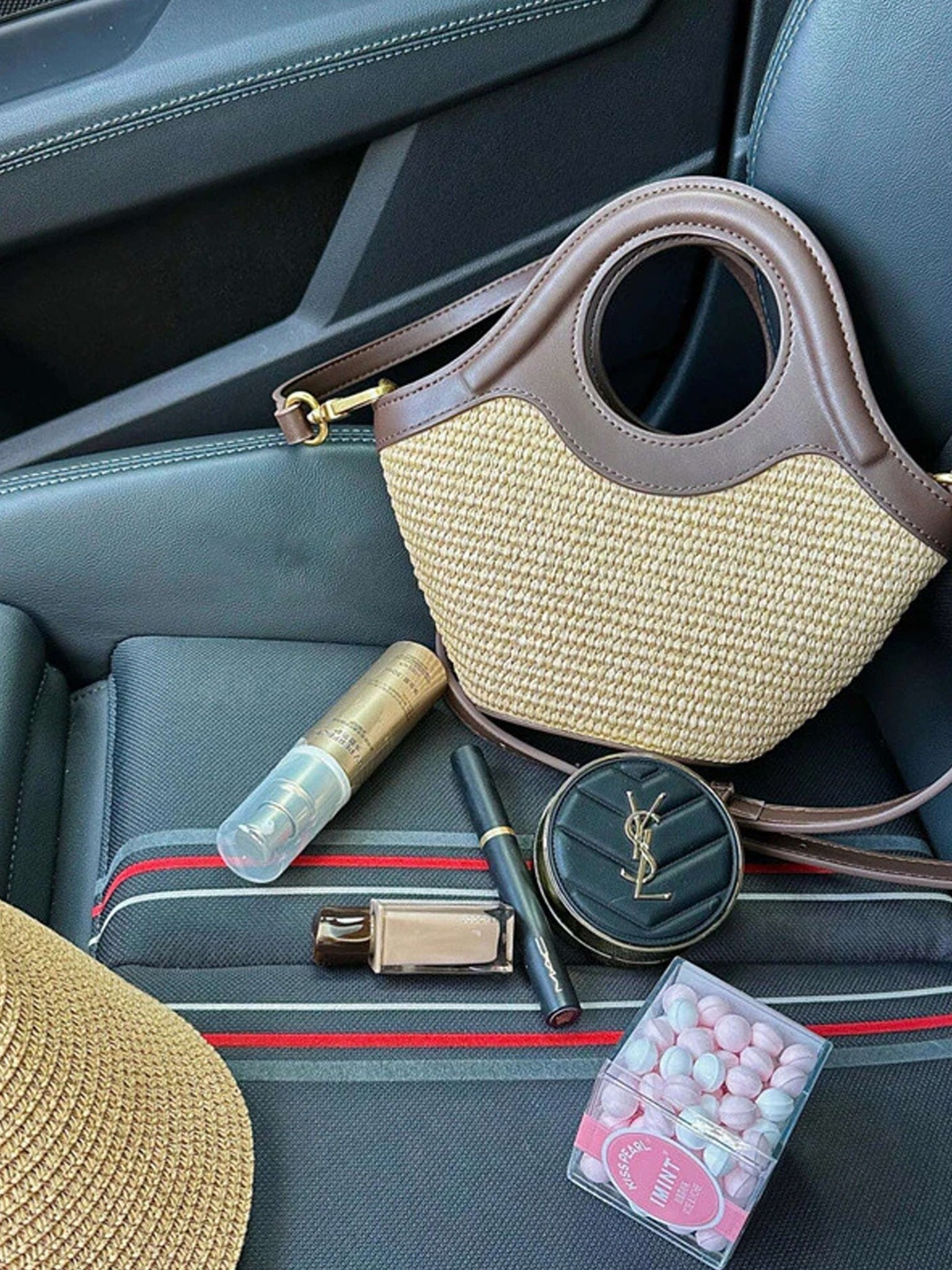 Astrid Woven Bag with Handle – Stylish Everyday Handbag with Textured Design - in White | Arvea Bags