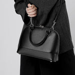 Aurora | Black Dome Satchel Bag – Sophisticated & Functional - in Black | Arvea Bags
