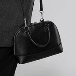 Aurora | Black Dome Satchel Bag – Sophisticated & Functional - in Black | Arvea Bags