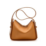 Aurora | Black Leather Shoulder Bag – Luxury Soft Cowhide Crossbody for Women - in Brown | Arvea Bags
