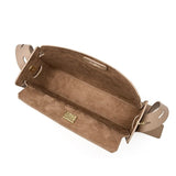 Aurora | Black Leather Shoulder Bag – Luxury Soft Cowhide Crossbody for Women - in Brown | Arvea Bags