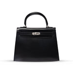 Aurora Classic Women's Black Leather Top Handle Bag – Elegant Full - Grain Handbag UK - in Black | Arvea Bags