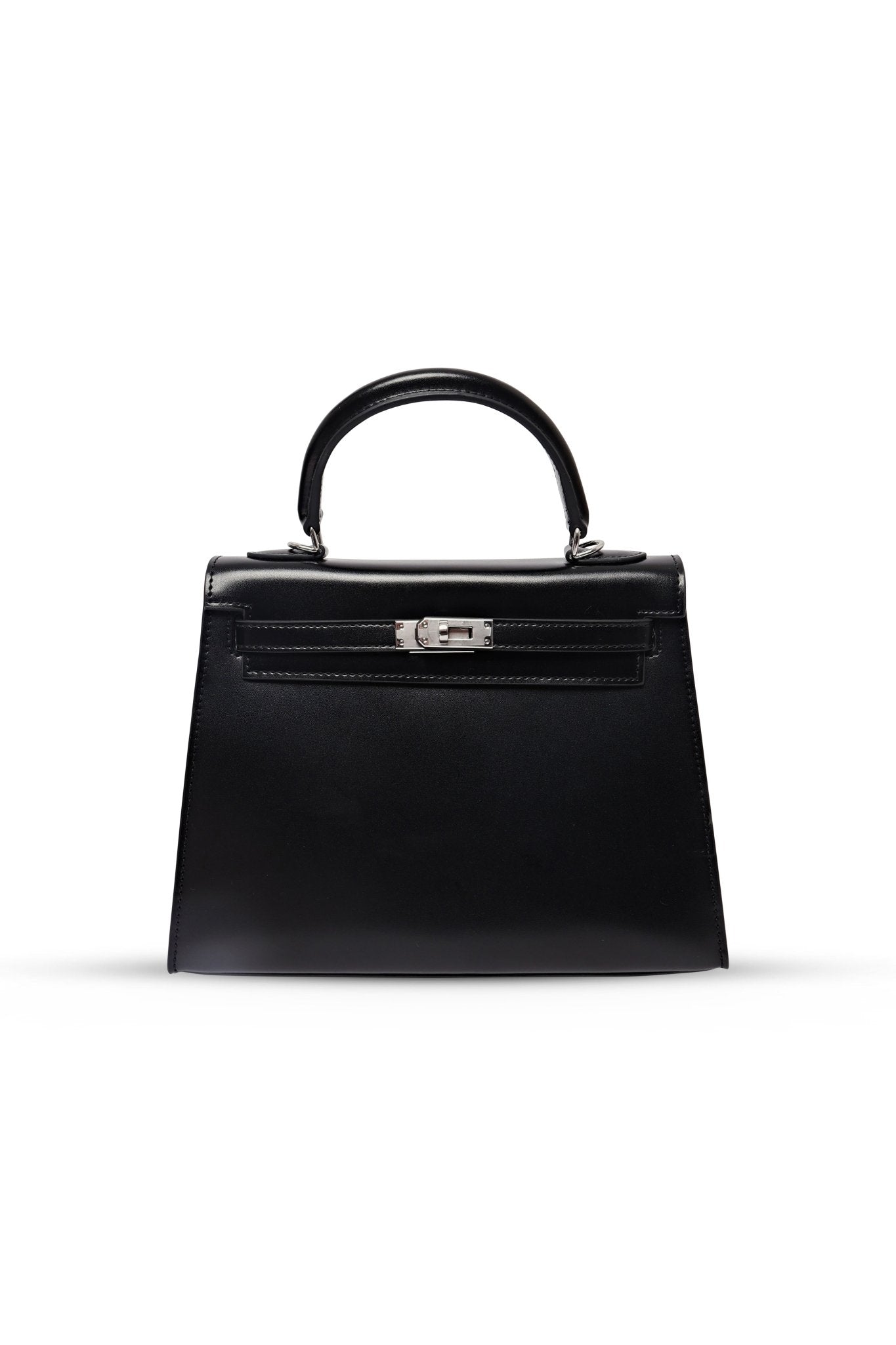 Aurora Classic Women's Black Leather Top Handle Bag – Elegant Full - Grain Handbag UK - in Black | Arvea Bags